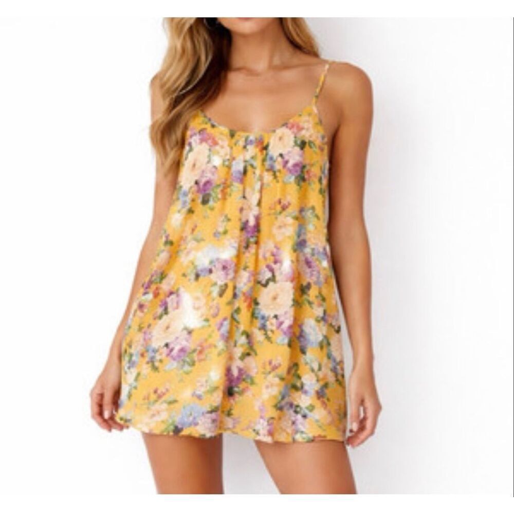 Pin & Needles Mini Slip Dress Flowy Size Small Floral Print